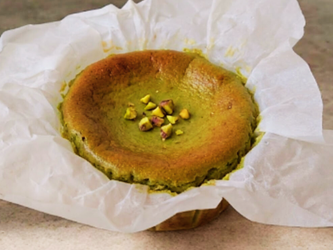 Tarta Cremosa Queso y Pistacho